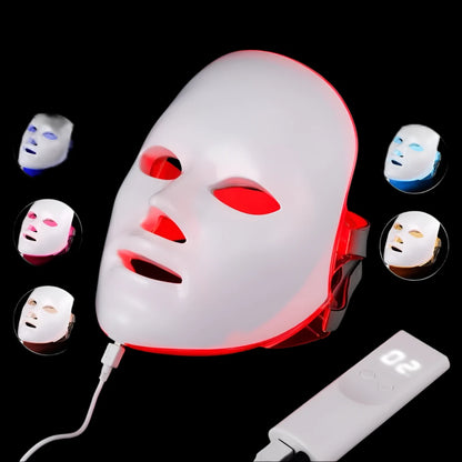 7 Colours LED Therapy Facial Mask