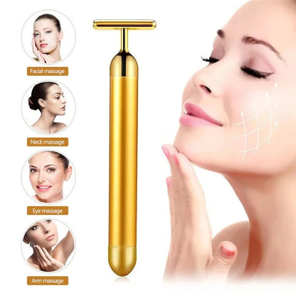 Gold Beauty Bar Facial Roller Massager